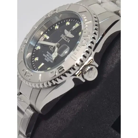 Invicta Men's Watch Pro Diver Quartz Black Dial Stainless Steel Bracelet 29937